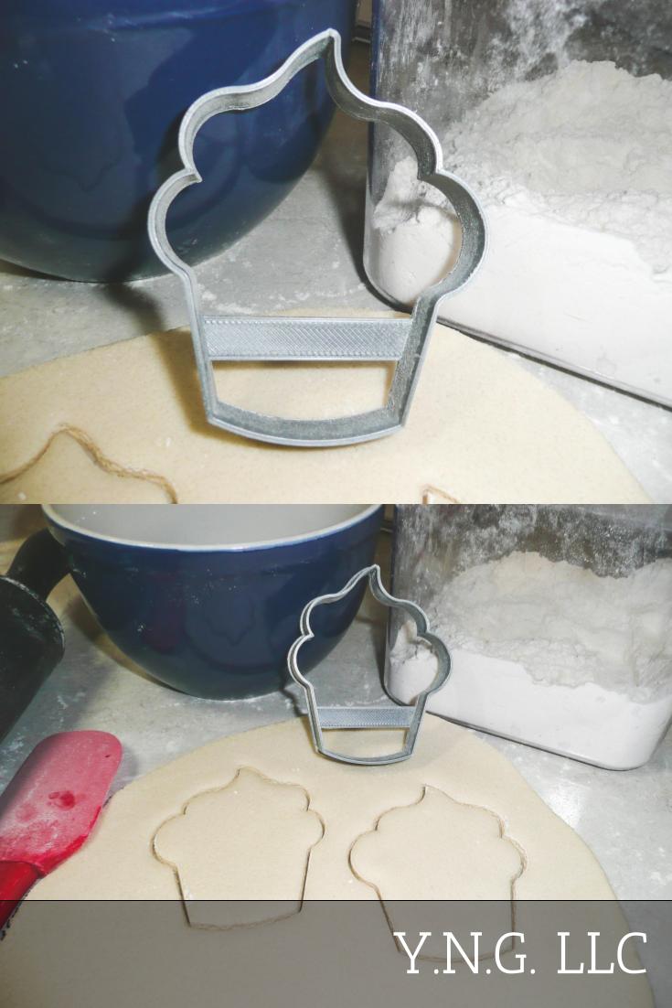 Cupcake Small Individual Cake Outline Cookie Cutter Made In USA PR924