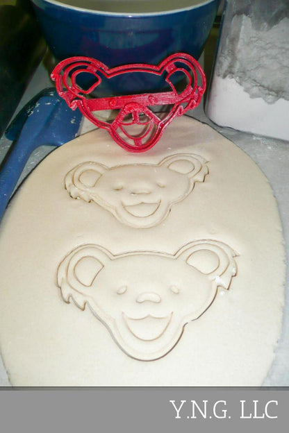 Jerry Garcia Dancing Teddy Bear Head 1960s Rock Cookie Cutter Made In USA PR3028