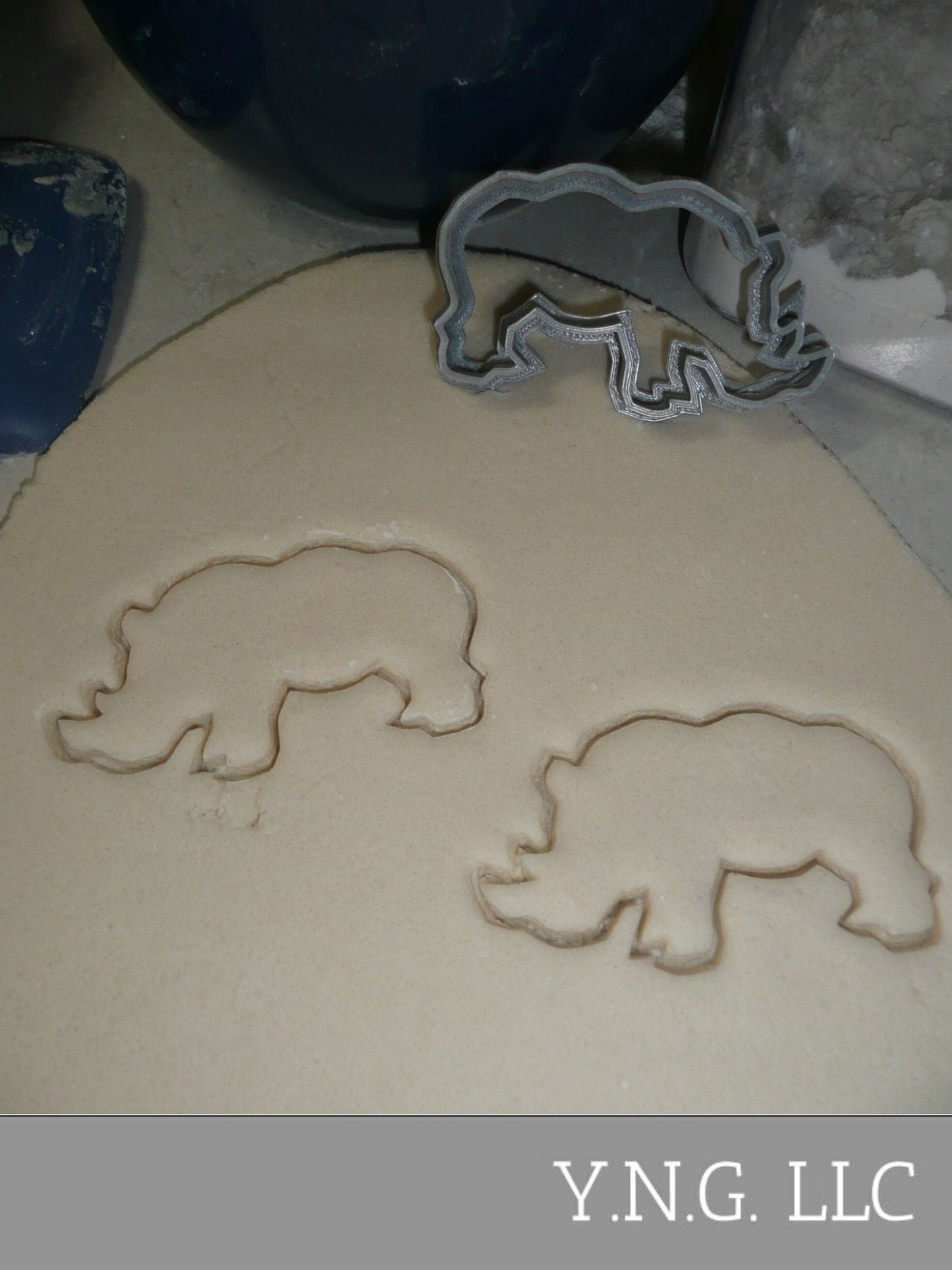 Rhino Rhinoceros Zoo Safari Animal Cookie Cutter Made In USA PR2287