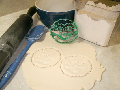 Oscar The Grouch Face Sesame Street Muppet Show Cookie Cutter Made In USA PR2247
