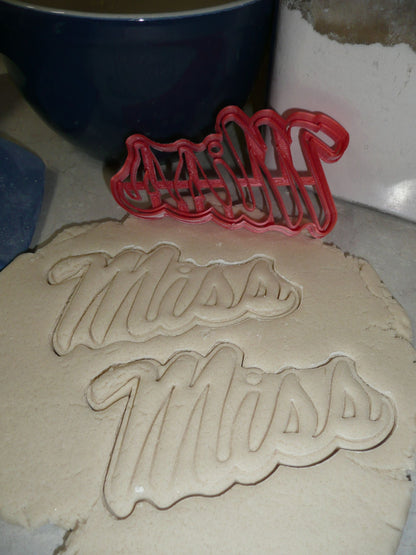 Ole Miss Word University of Mississippi Cookie Cutter Made In USA PR2679