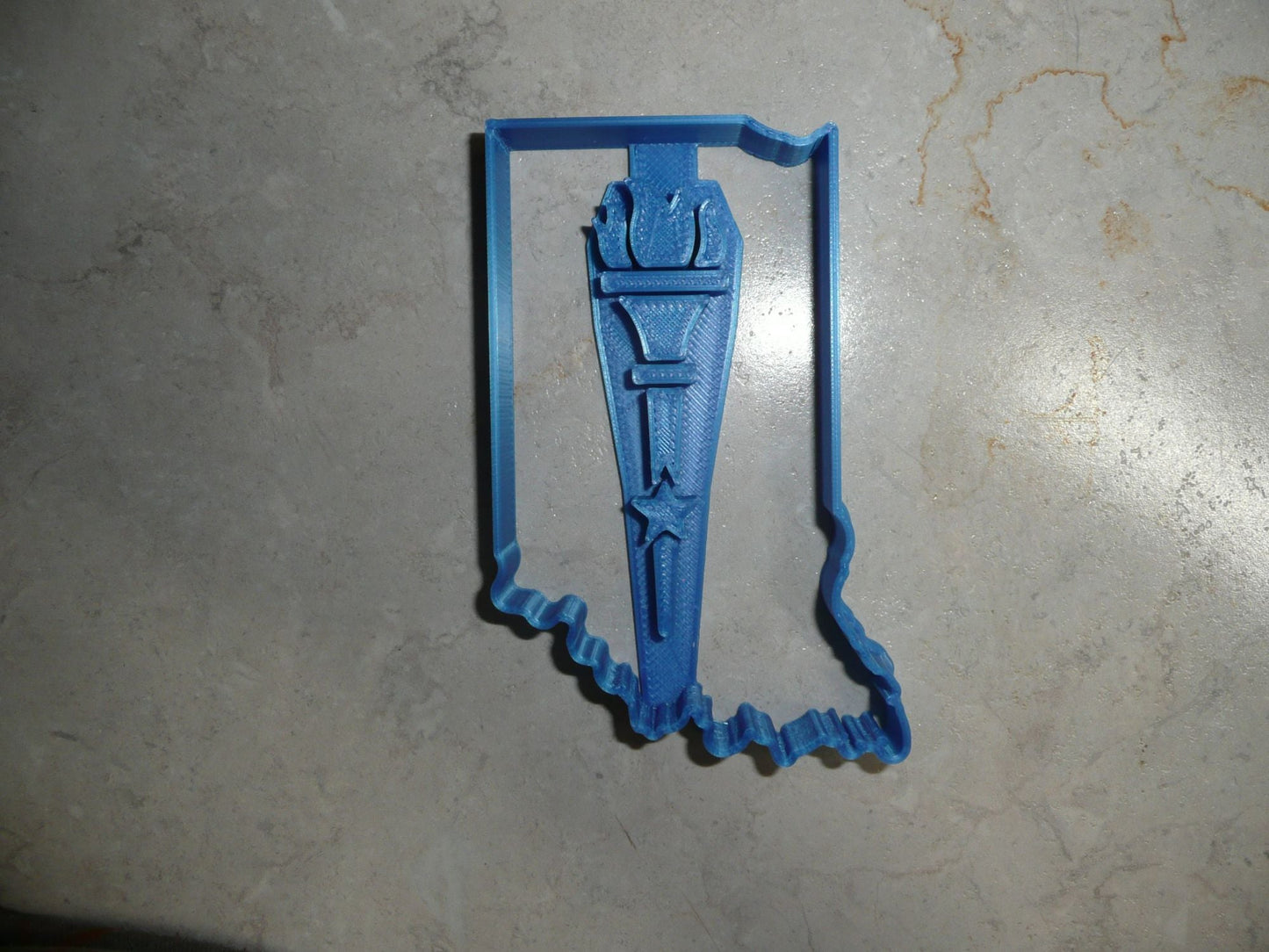 Indiana State Outline With Torch Detail Cookie Cutter Made In USA PR2736