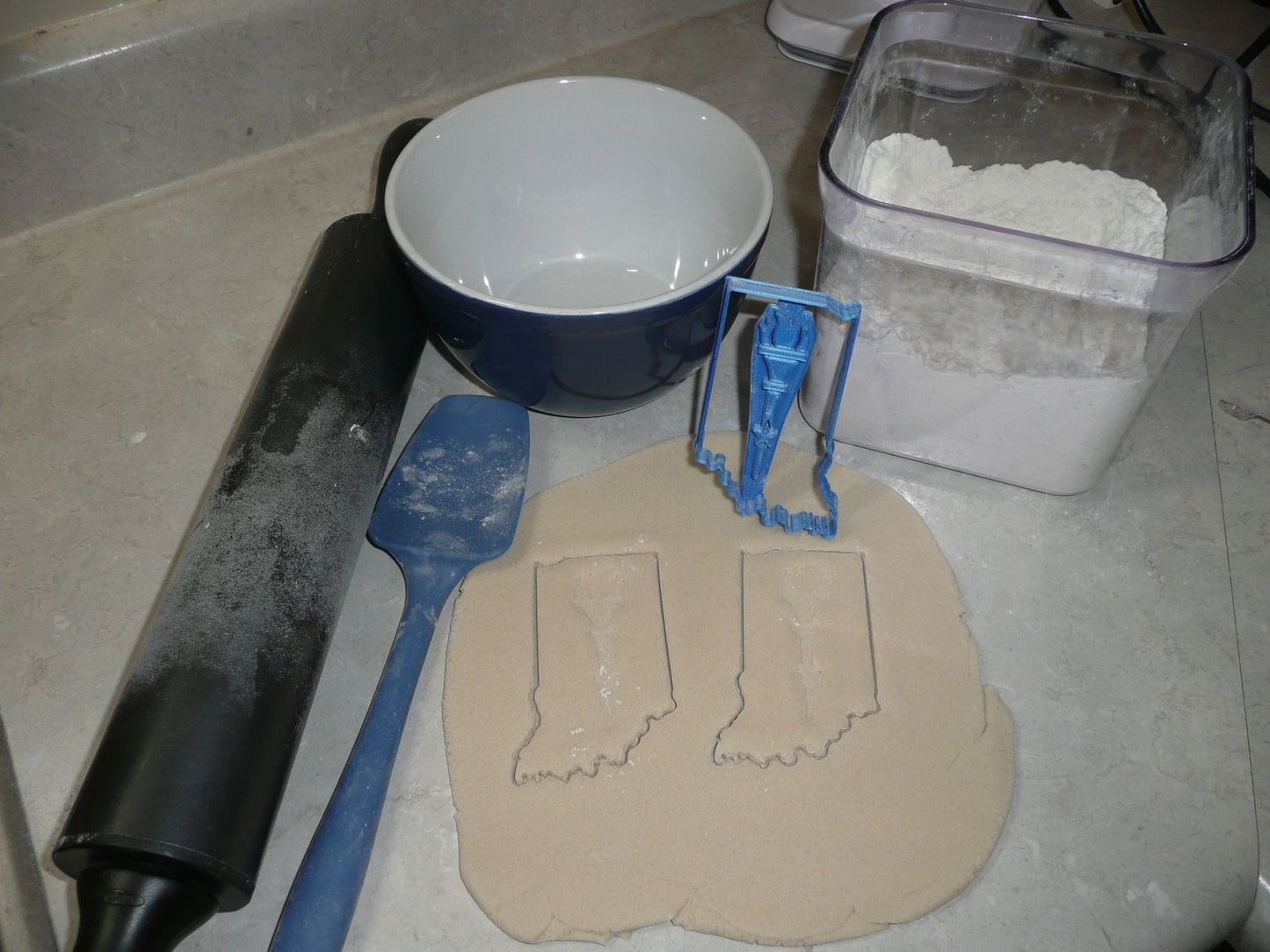 Indiana State Outline With Torch Detail Cookie Cutter Made In USA PR2736
