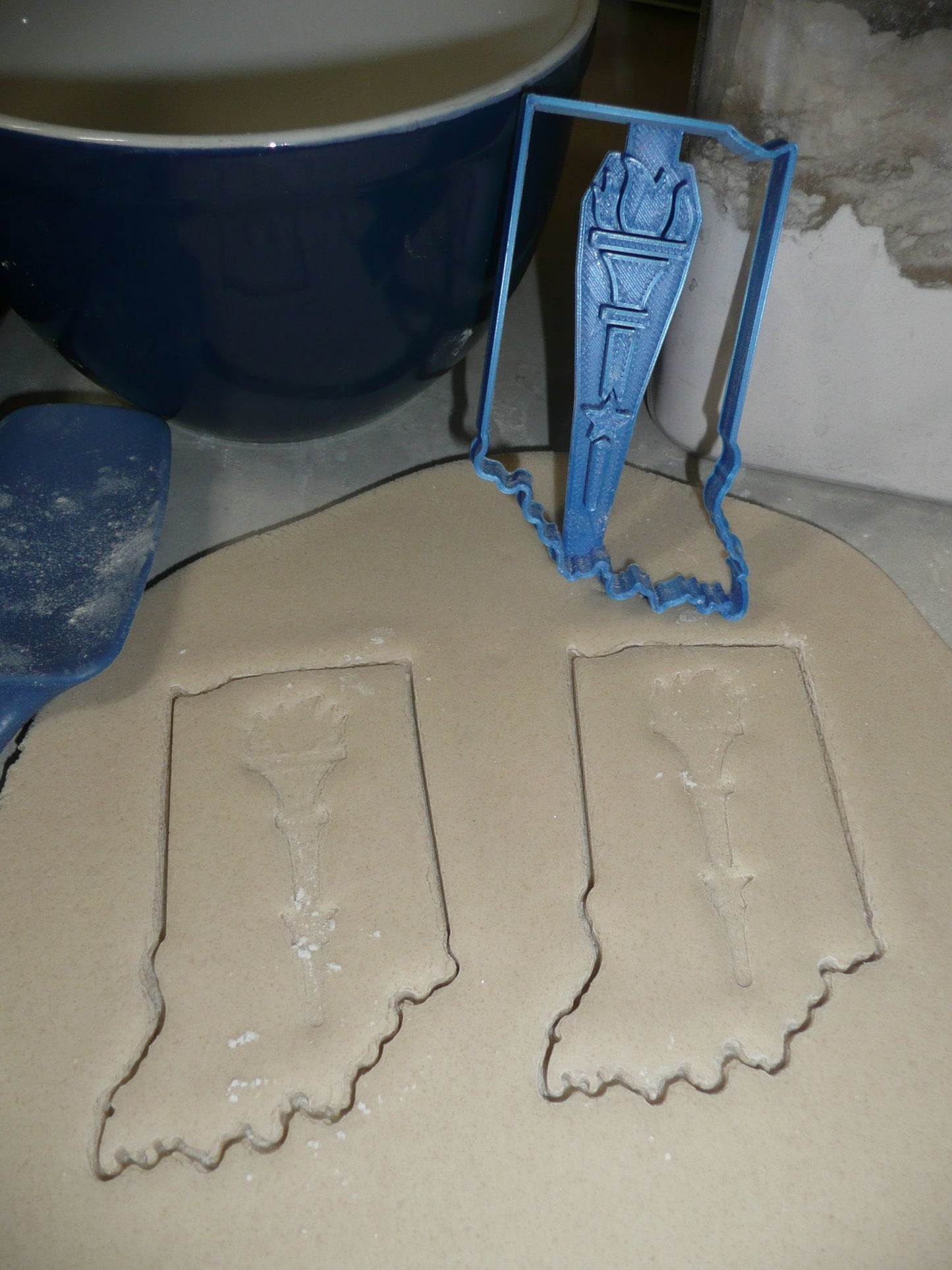 Indiana State Outline With Torch Detail Cookie Cutter Made In USA PR2736