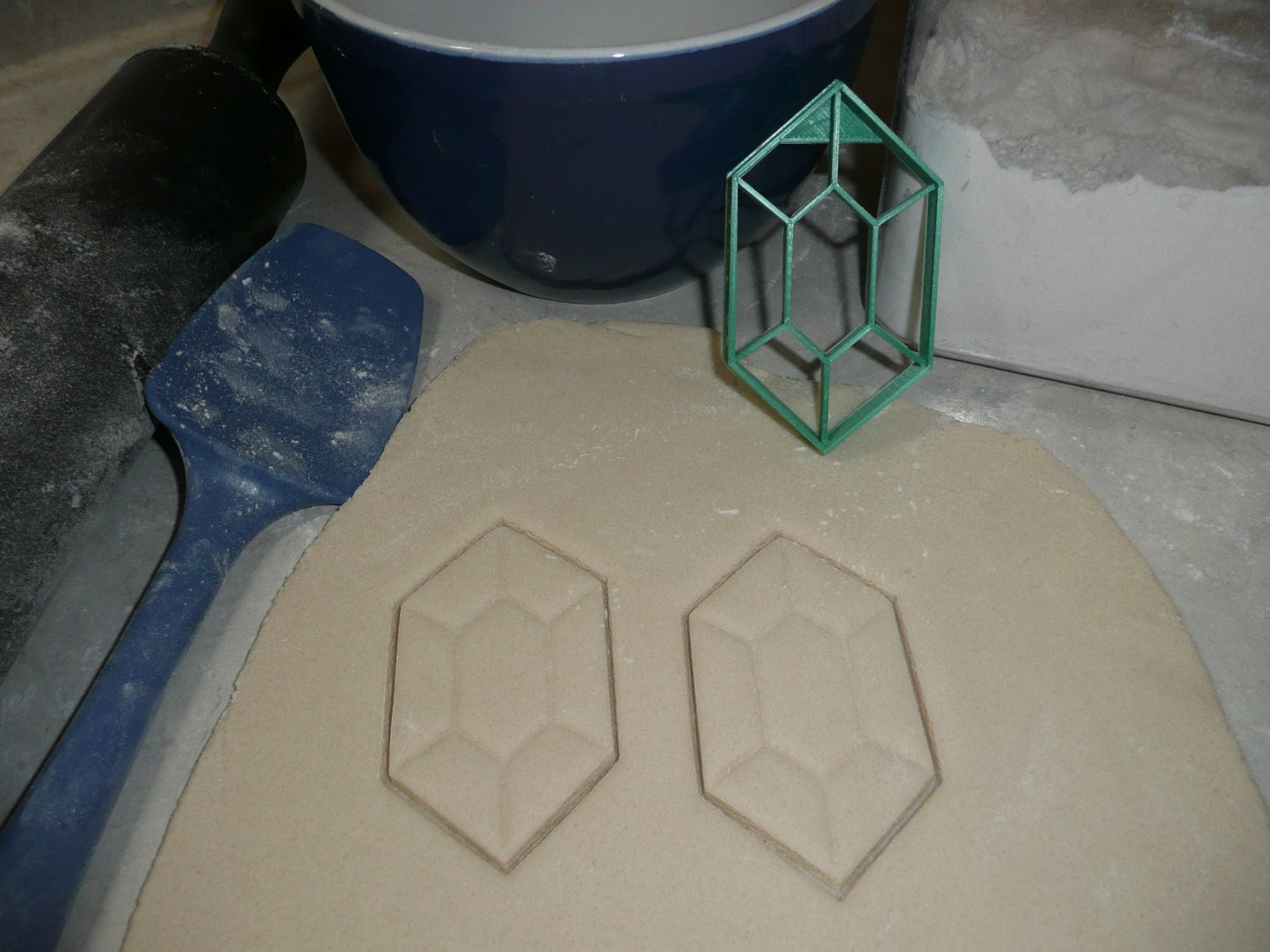 Rupee Zelda Themed Green Gemstone Cookie Cutter Made In USA PR2853