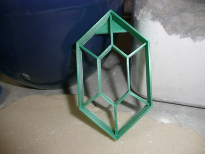 Rupee Zelda Themed Green Gemstone Cookie Cutter Made In USA PR2853