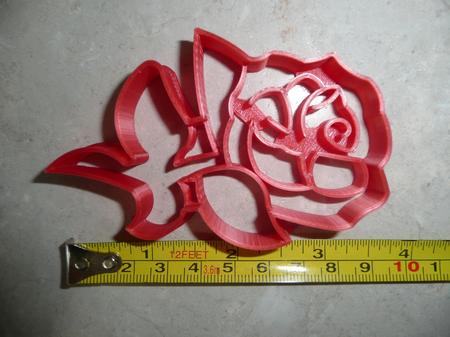 Rose With Stem Flower Plant Thorns Cookie Cutter Made In USA PR2907