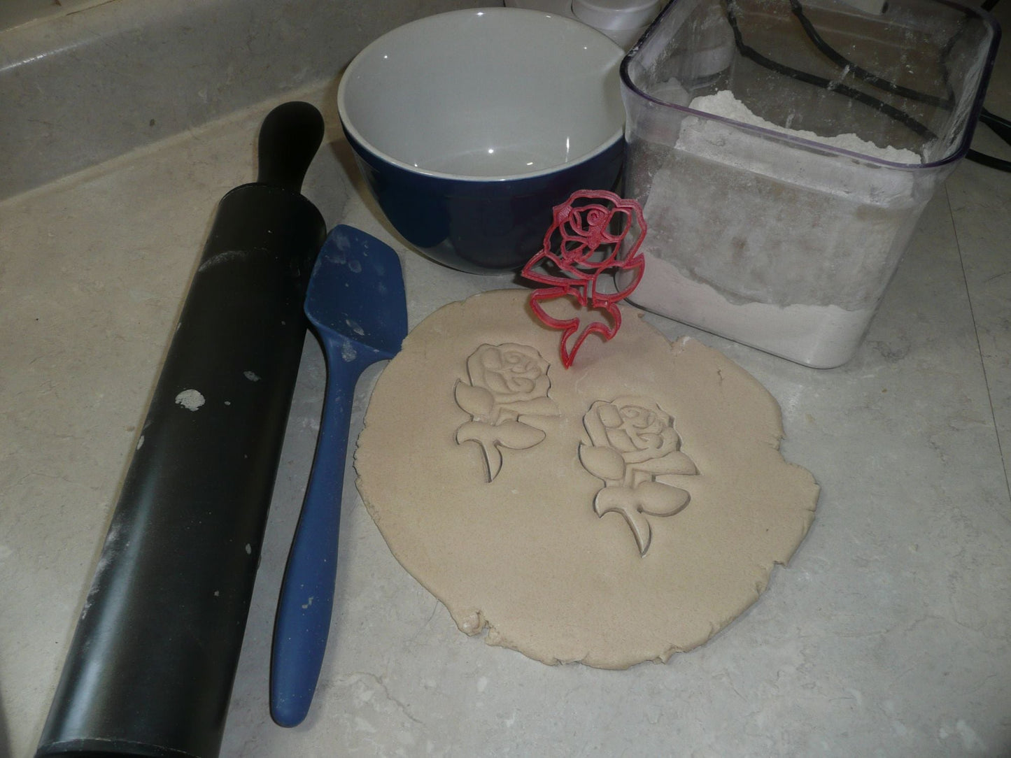 Rose With Stem Flower Plant Thorns Cookie Cutter Made In USA PR2907