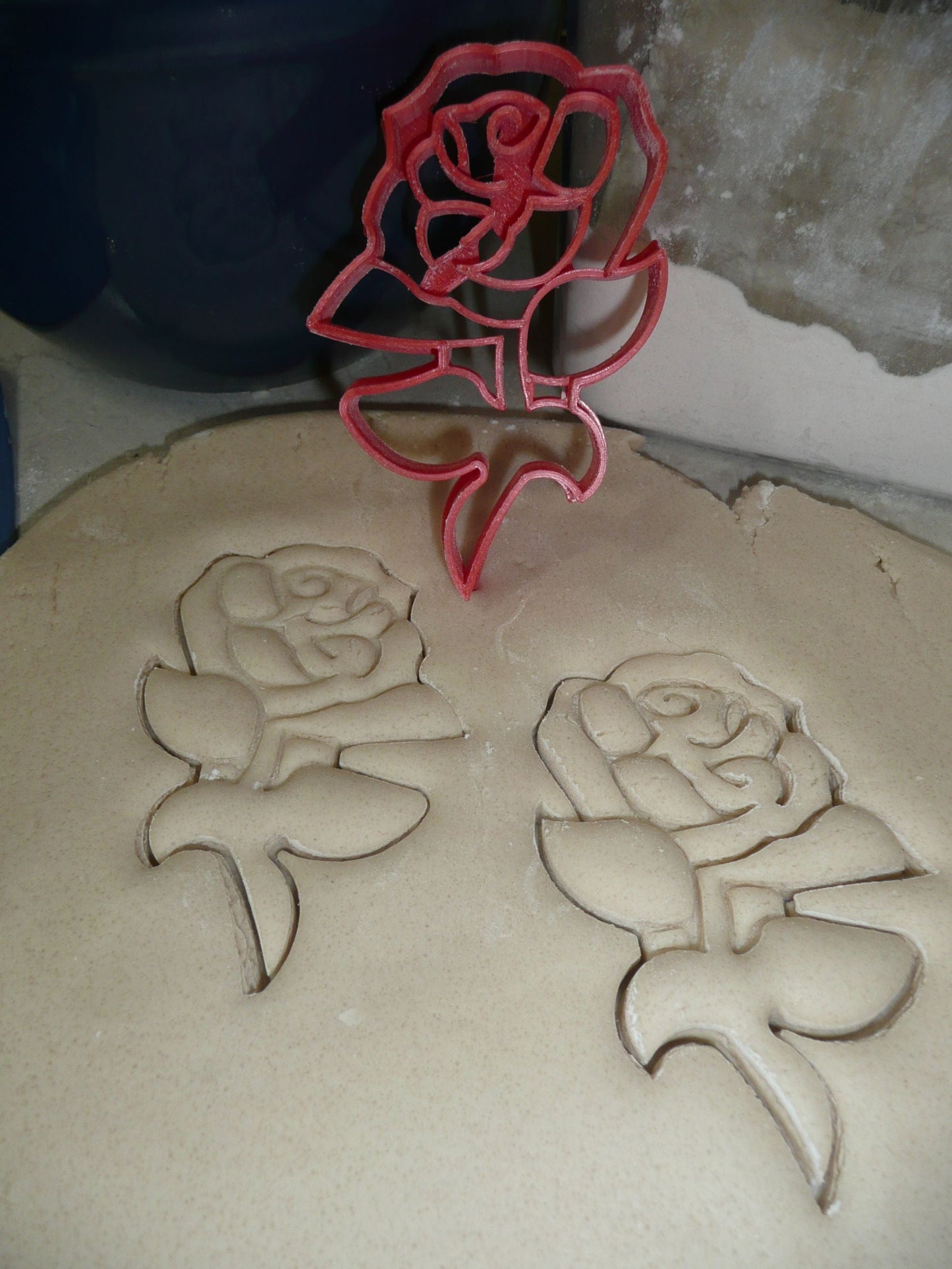 Rose With Stem Flower Plant Thorns Cookie Cutter Made In USA PR2907