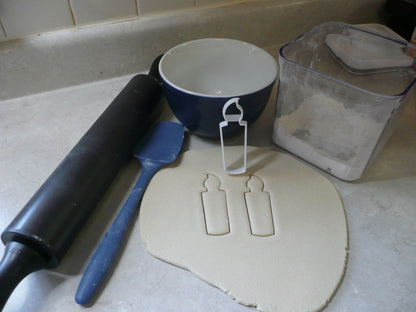 Candle Candlestick Outline Flame Light Birthday Cookie Cutter Made In USA PR2933