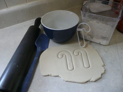 Candy Cane Shape Outline Christmas Holiday Cookie Cutter Made In USA PR2935