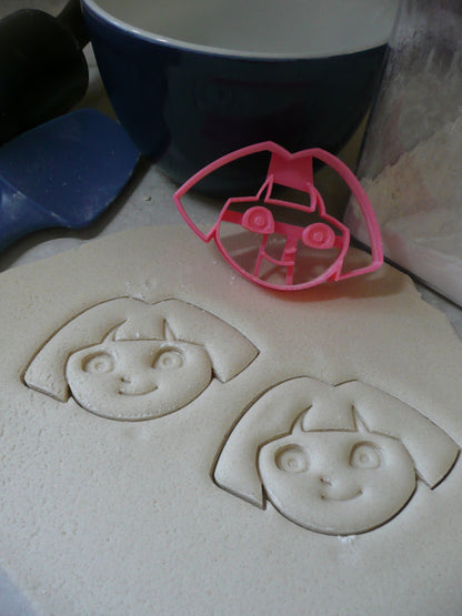 Dora The Explorer Detailed Face Kids Cartoon Cookie Cutter Made In USA PR2992