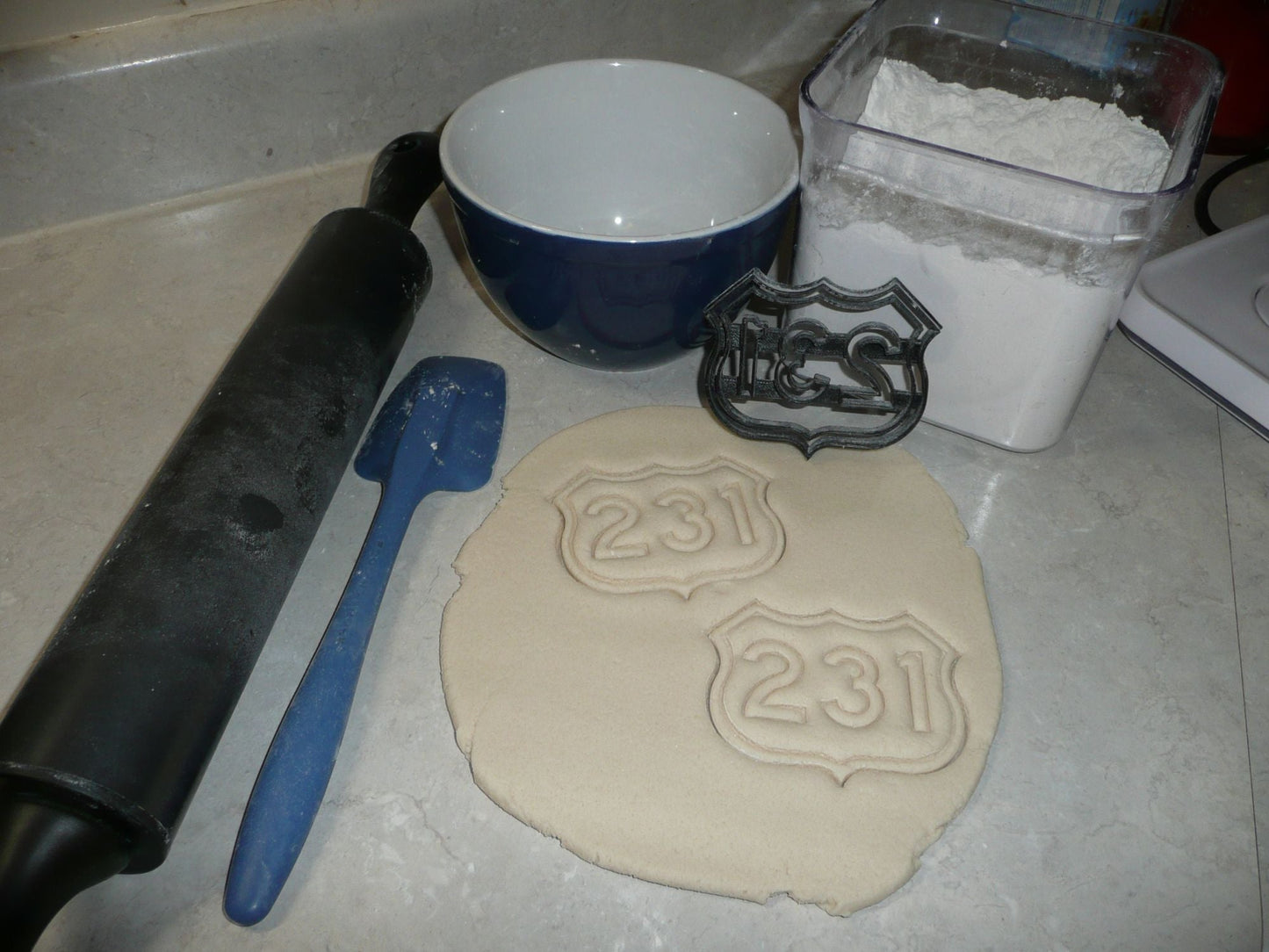 US Route 231 Sign Shield IN To FL Road Trip Cookie Cutter Made In USA PR2316