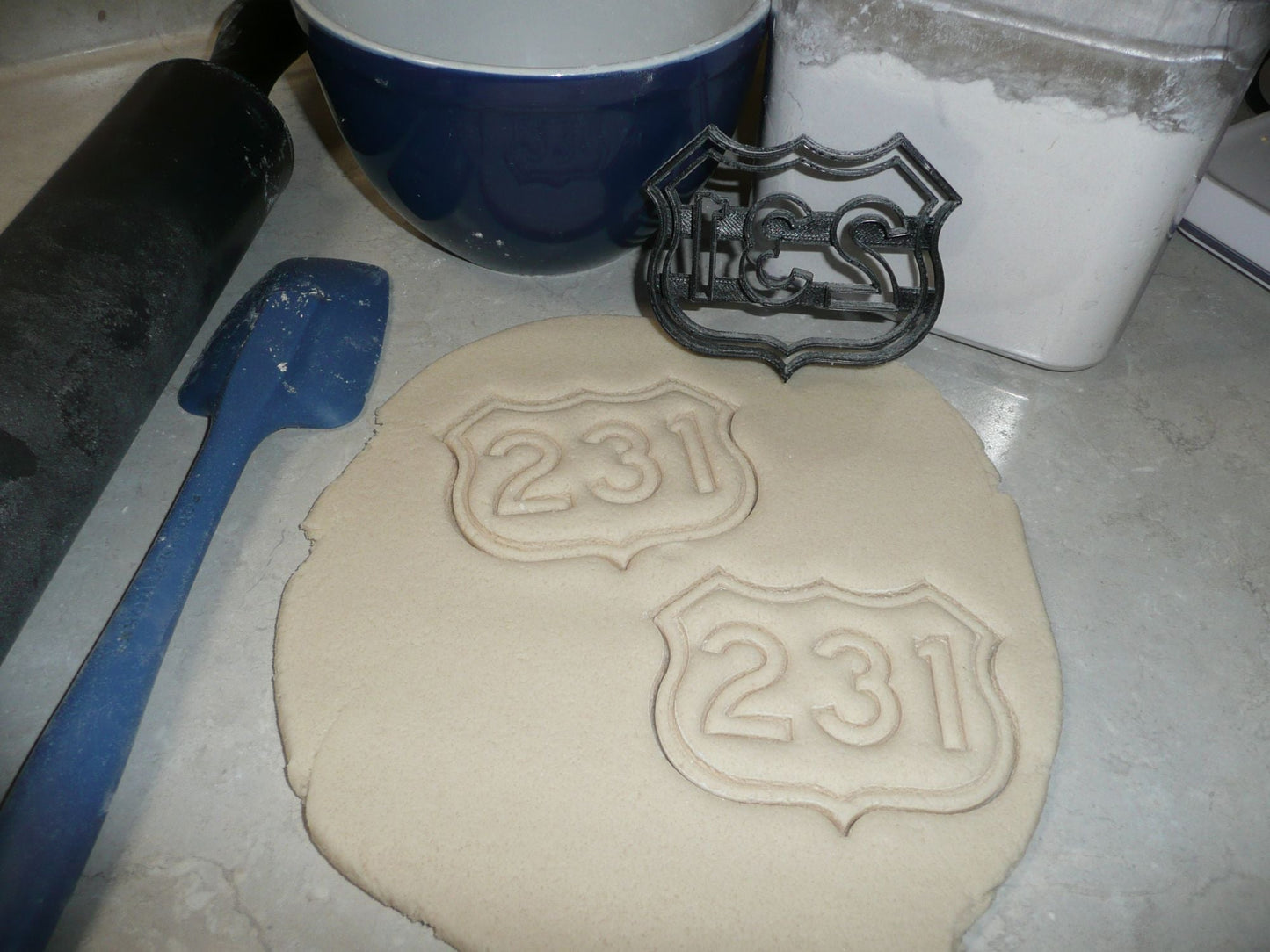 US Route 231 Sign Shield IN To FL Road Trip Cookie Cutter Made In USA PR2316