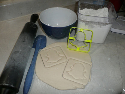 Snapchat Themed Photo Video Messaging App Cookie Cutter Made In USA PR2952