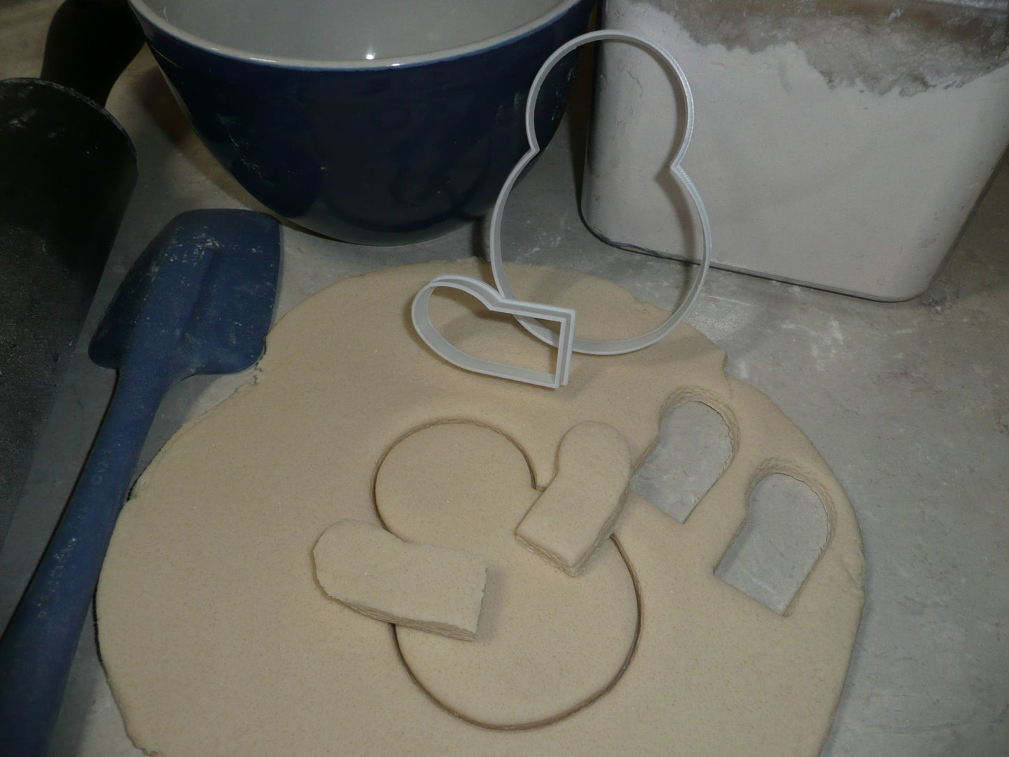 Snowman Posable Arm 2 Pieces Winter Holiday Cookie Cutter Made In USA PR2976