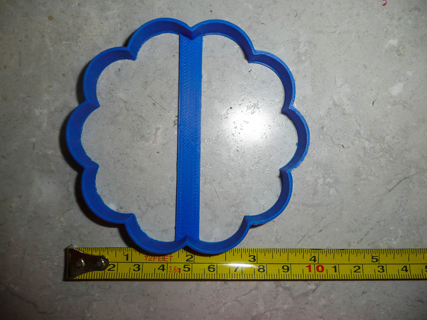 Round Plaque Frame Outline With 10 Ten Scallops Cookie Cutter Made In USA PR2997