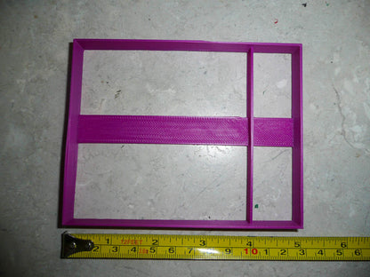 Rectangle Side Vertical Or Horizontal Divide Cookie Cutter Made In USA PR3042