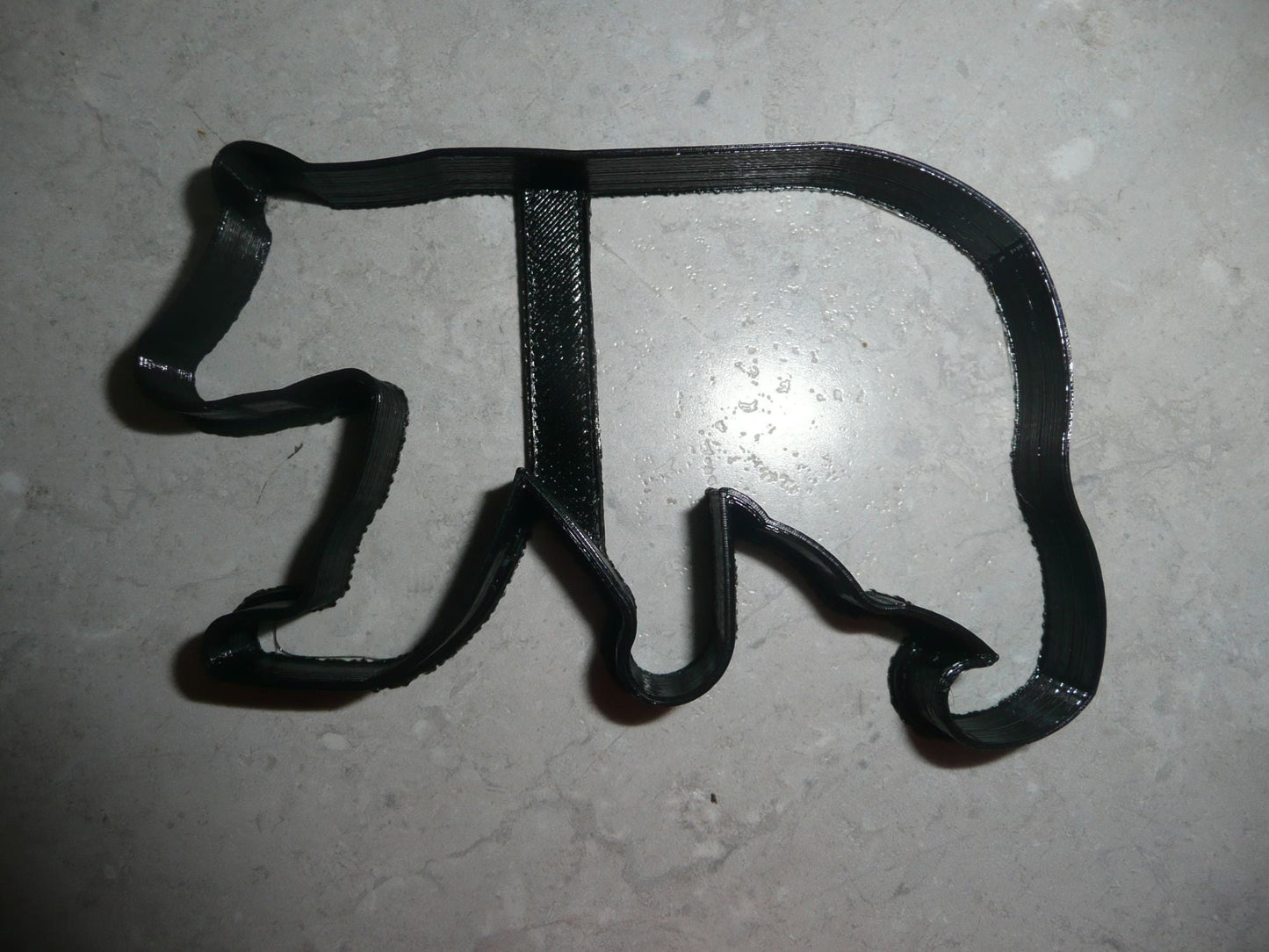 6x Bear Black Brown Polar Fondant Cutter Cupcake Topper 1.75 IN USA FD2102