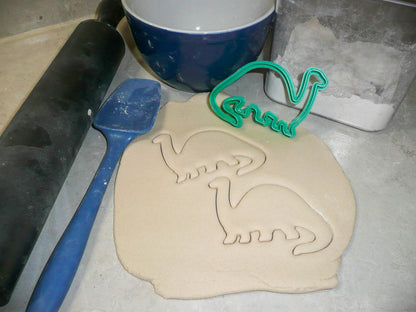 Brontosaurus Dinosaur Outline Dino Lizard Cookie Cutter Made In USA PR2129