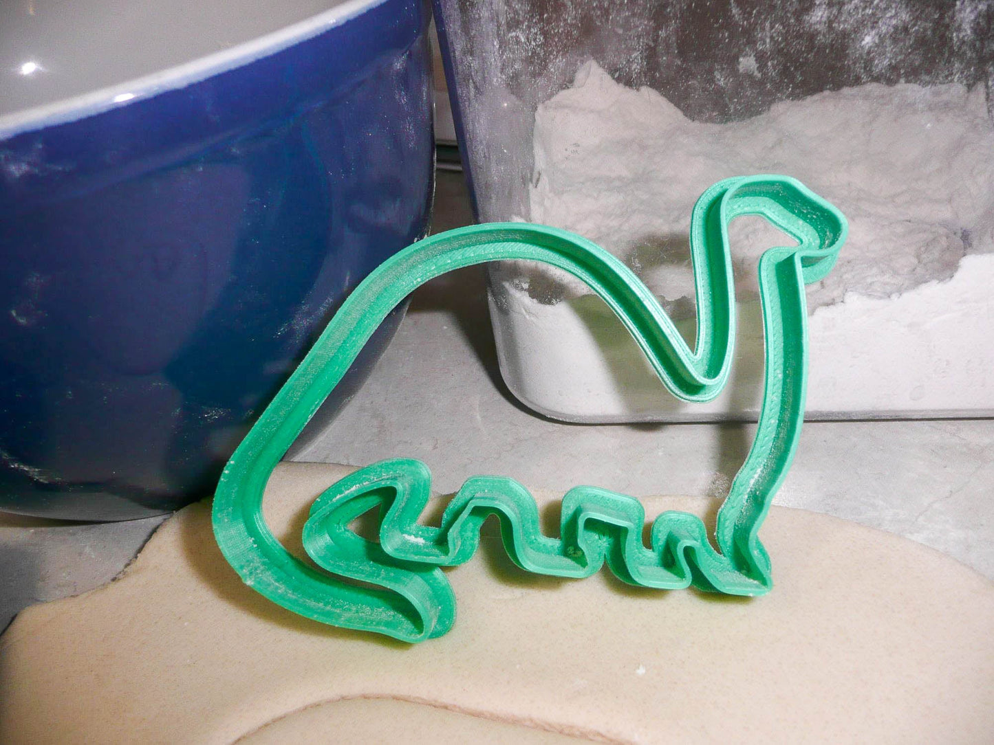 Brontosaurus Dinosaur Outline Dino Lizard Cookie Cutter Made In USA PR2129