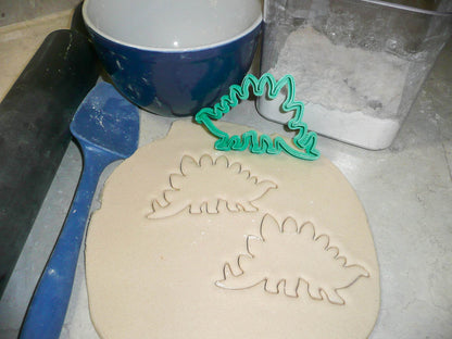 Stegosaurus Dinosaur Outline Spiked Dino Cookie Cutter Made In USA PR2131