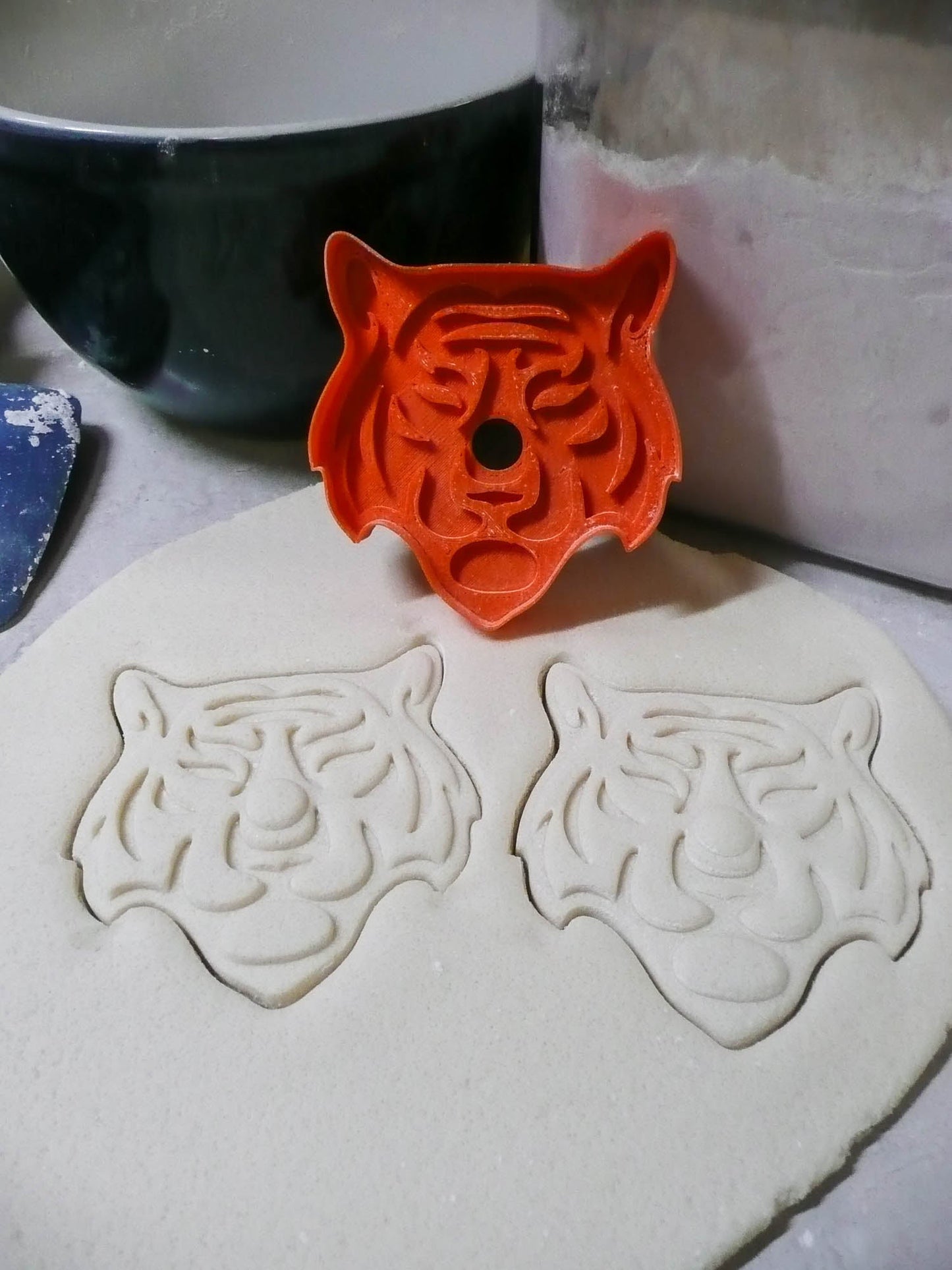 Tiger Face With Stripes Largest Feline Predator Cookie Cutter Made In USA PR2172