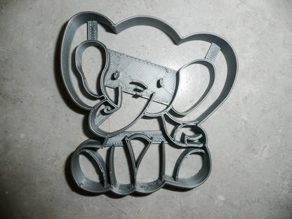 6x Baby Elephant Detailed Fondant Cutter Cupcake Topper 1.75 IN USA FD2558