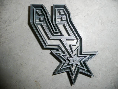 6x San Antonio Spurs Fondant Cutter Cupcake Topper 1.75 IN USA FD2745