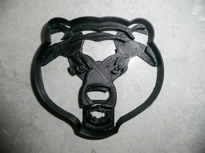 Baylor University Bear Face Bears Sports Cookie Cutter Made In USA PR3037
