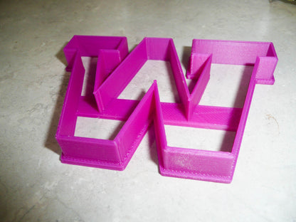 University of Washington Huskies W Letter Cookie Cutter Made In USA PR3015