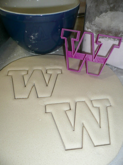 University of Washington Huskies W Letter Cookie Cutter Made In USA PR3015
