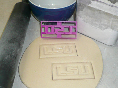 Louisiana State University LSU Letters Sports Cookie Cutter Made In USA PR3040