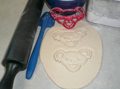 Jerry Garcia Dancing Teddy Bear Head 1960s Rock Cookie Cutter Made In USA PR3028