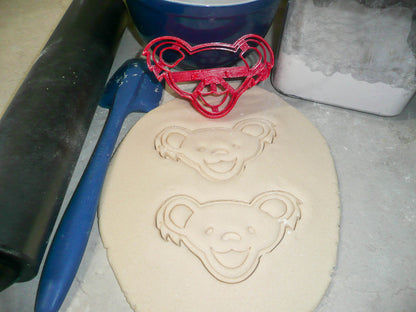 Jerry Garcia Dancing Teddy Bear Head 1960s Rock Cookie Cutter Made In USA PR3028
