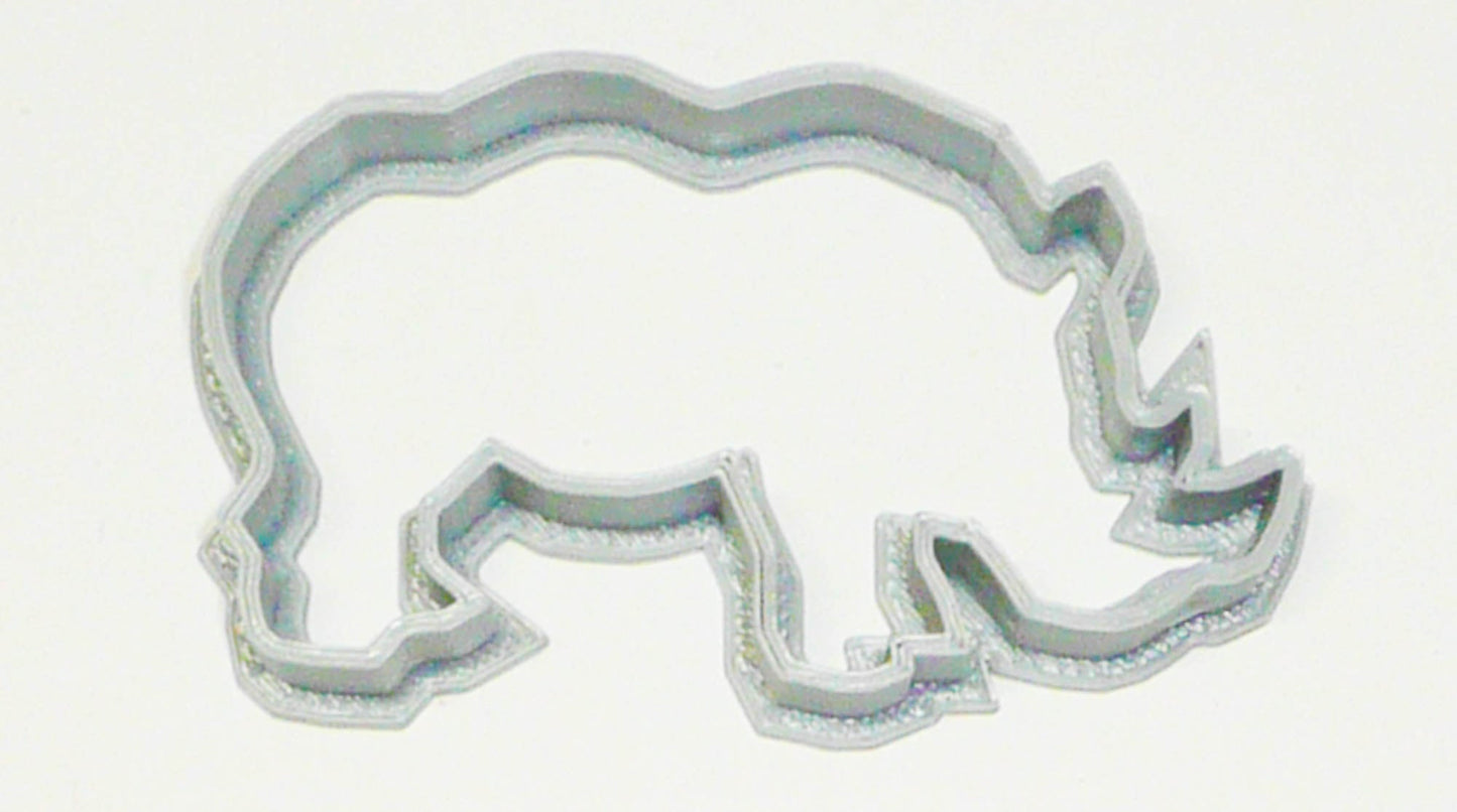 Rhino Rhinoceros Zoo Safari Animal Cookie Cutter Made In USA PR2287