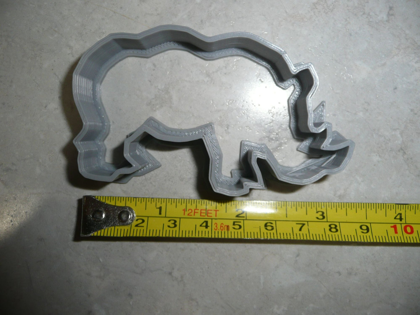 Rhino Rhinoceros Zoo Safari Animal Cookie Cutter Made In USA PR2287
