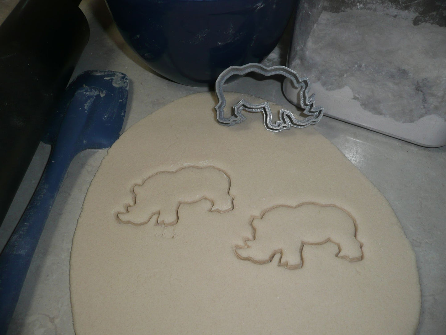 Rhino Rhinoceros Zoo Safari Animal Cookie Cutter Made In USA PR2287