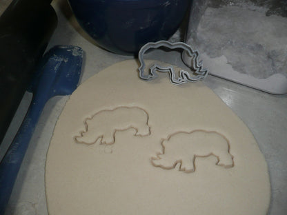 Rhino Rhinoceros Zoo Safari Animal Cookie Cutter Made In USA PR2287