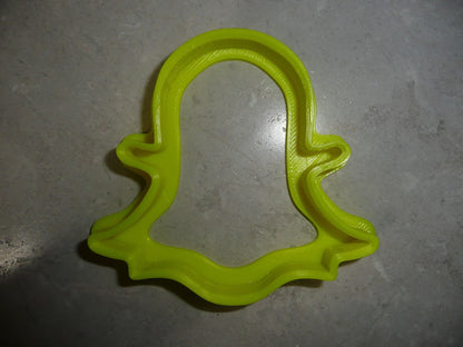 6x Snapchat Ghost Fondant Cutter Cupcake Topper 1.75 IN USA FD2300