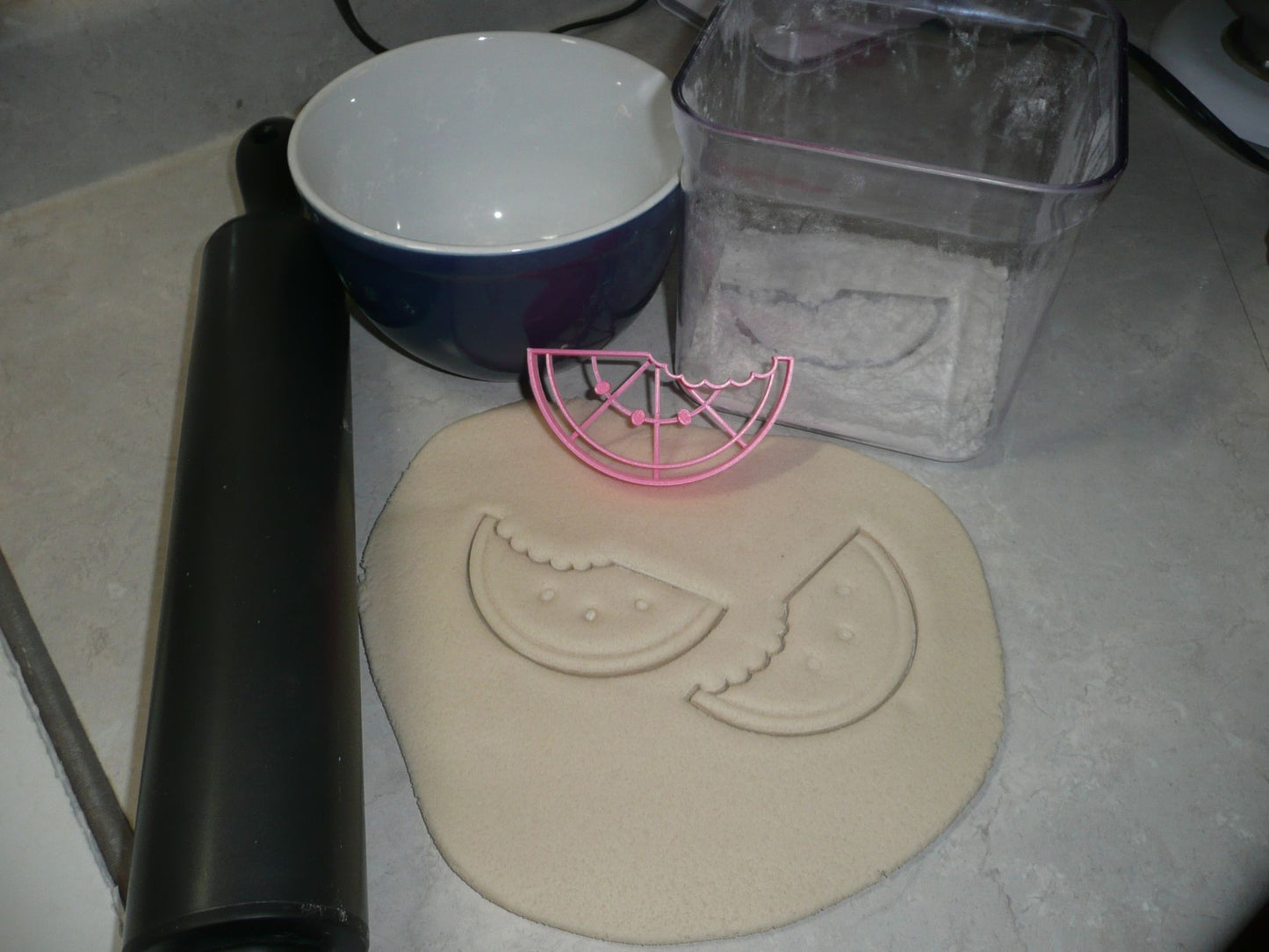 Watermelon With Bite Seeds Summer Snack Cookie Cutter Made In USA PR2296