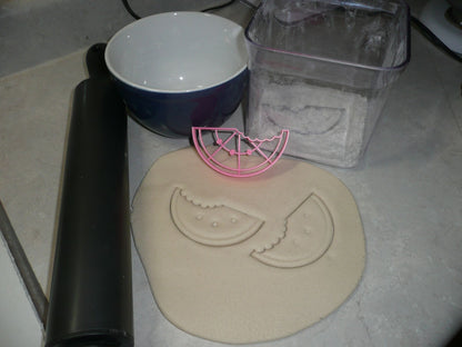 Watermelon With Bite Seeds Summer Snack Cookie Cutter Made In USA PR2296