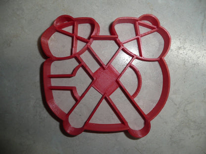 6x Blackhawks Tomahawk Fondant Cutter Cupcake Topper 1.75 IN USA FD736