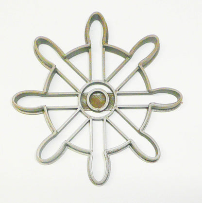 Ship Helm Nautical Boat Wheel Water Vessel Cookie Cutter Made In USA PR2164