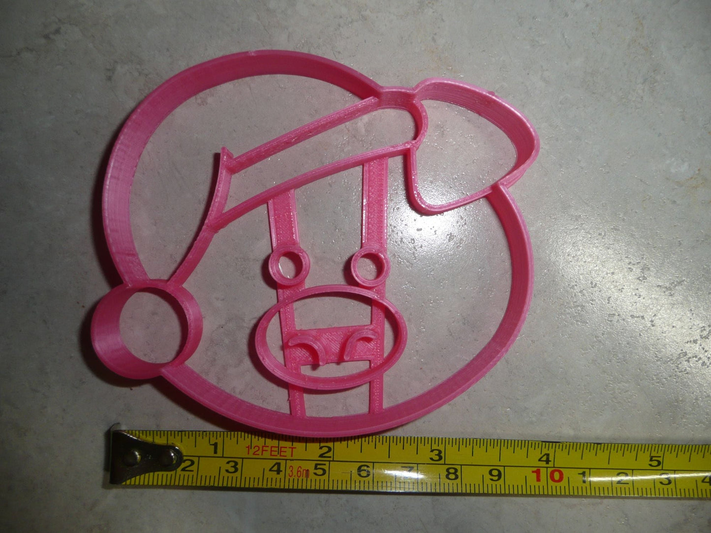 Santa Pig Head Farm Animal Christmas Cookie Cutter Made In USA PR2294