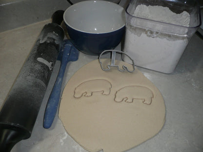 Hippo Outline Hippopotamus Large Mammal Cookie Cutter Made In USA PR2025