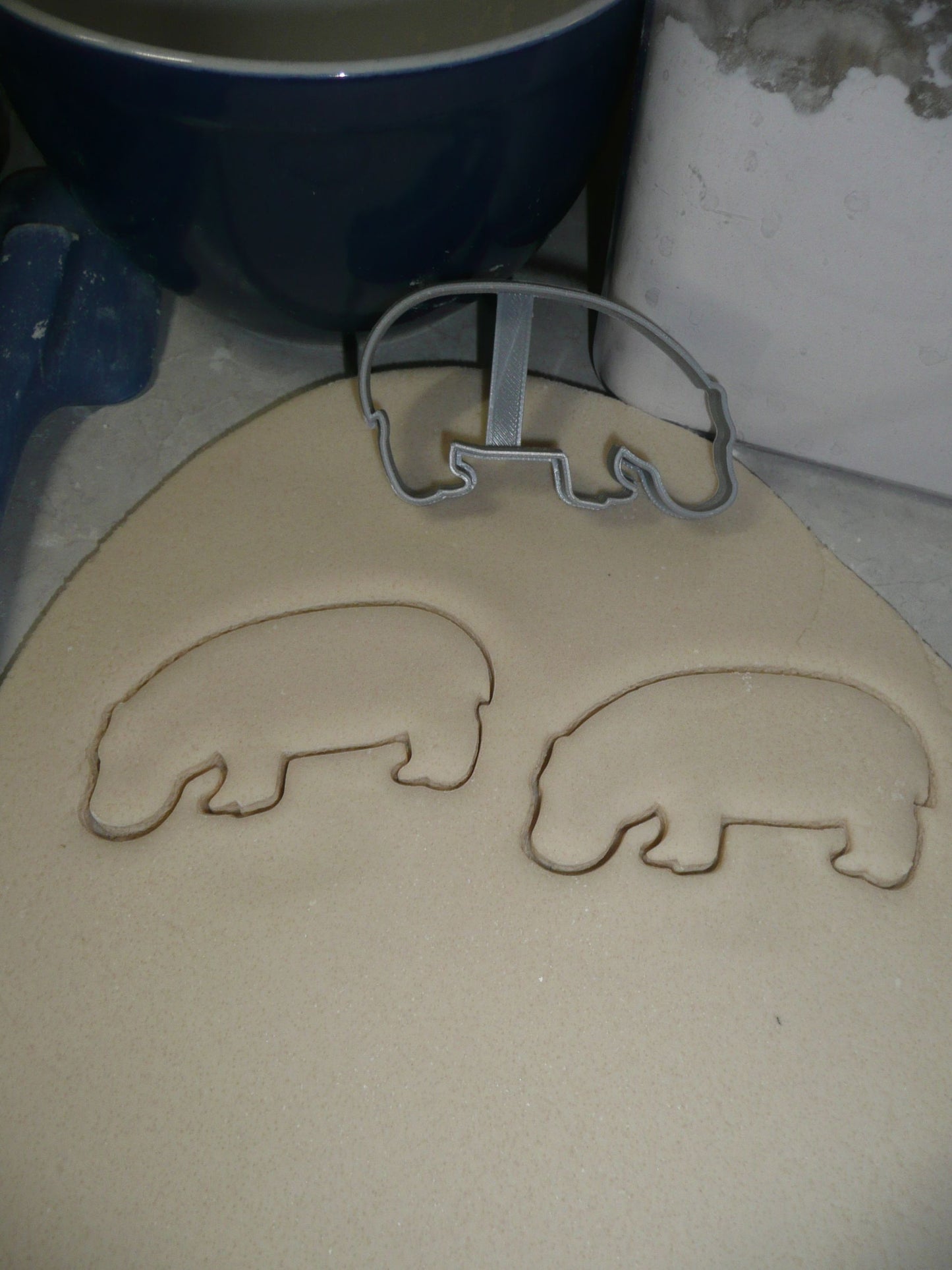 Hippo Outline Hippopotamus Large Mammal Cookie Cutter Made In USA PR2025
