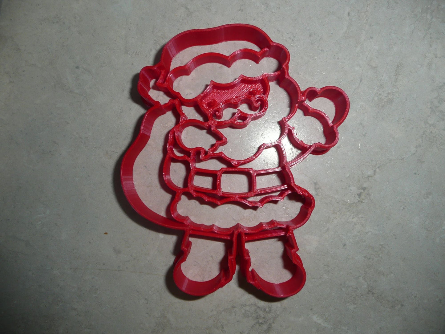 6x Santa Claus Full Body Fondant Cutter Cupcake Topper 1.75 IN USA FD3980