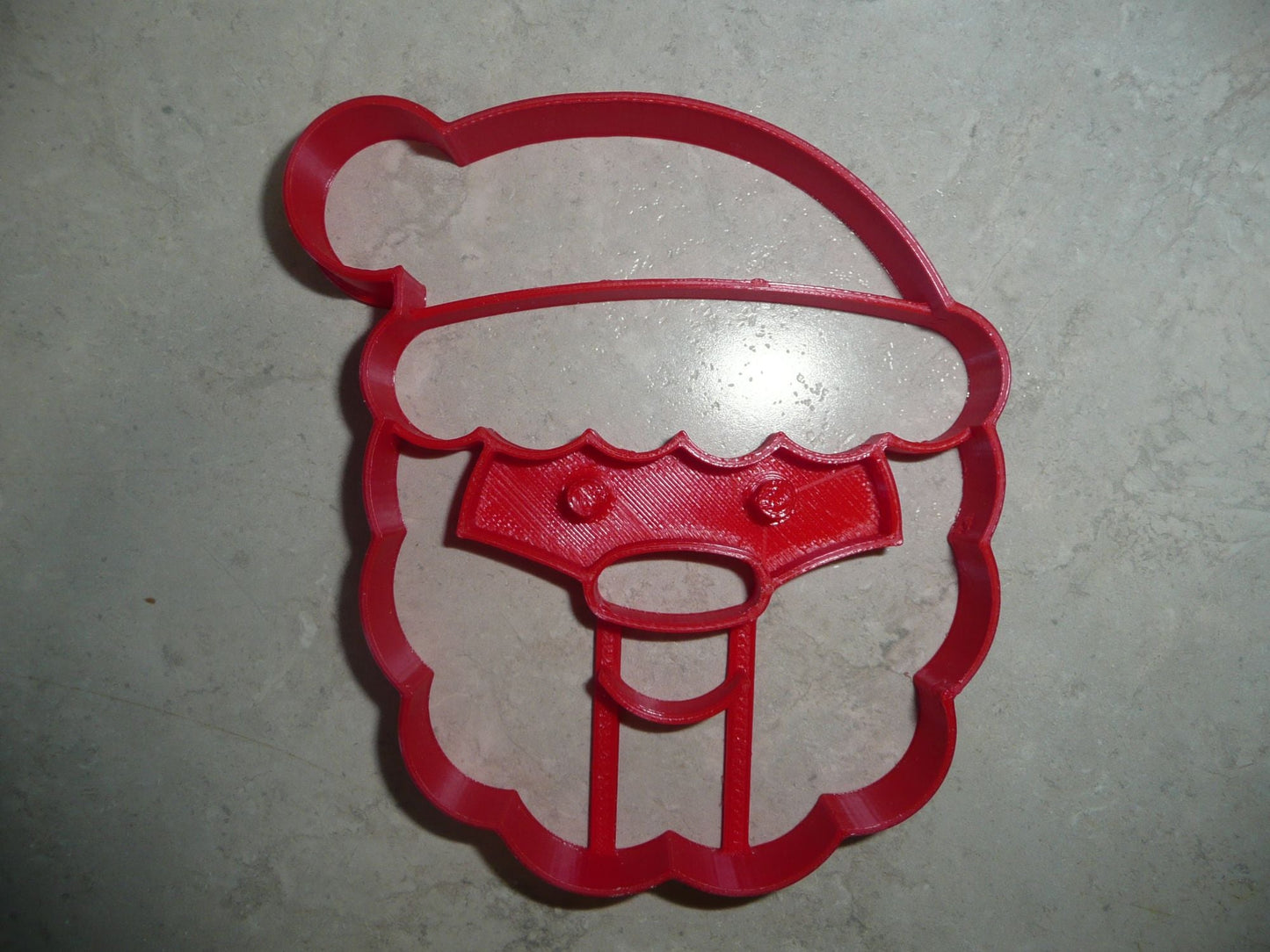 6x Santa Claus Face Fondant Cutter Cupcake Topper 1.75 IN USA FD3981