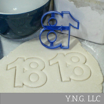Number 18 Eighteen Birthday Anniversary Sports Cookie Cutter USA PR108-18